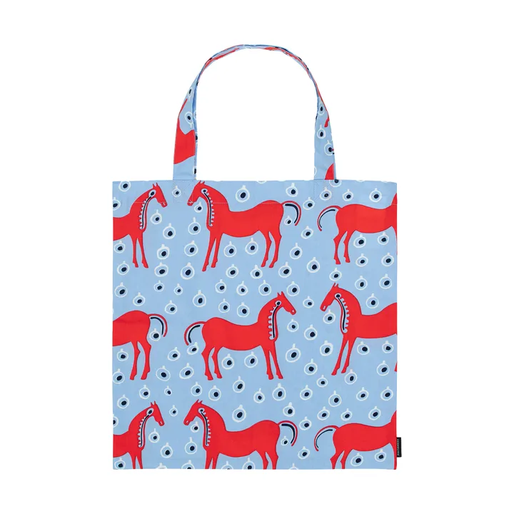 Musta Tamma tas 44x43 cm - Light blue-red-black - Marimekko