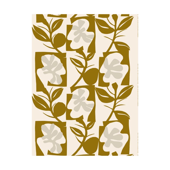 Naatit katoenen stof, cotton-olive-grey Marimekko