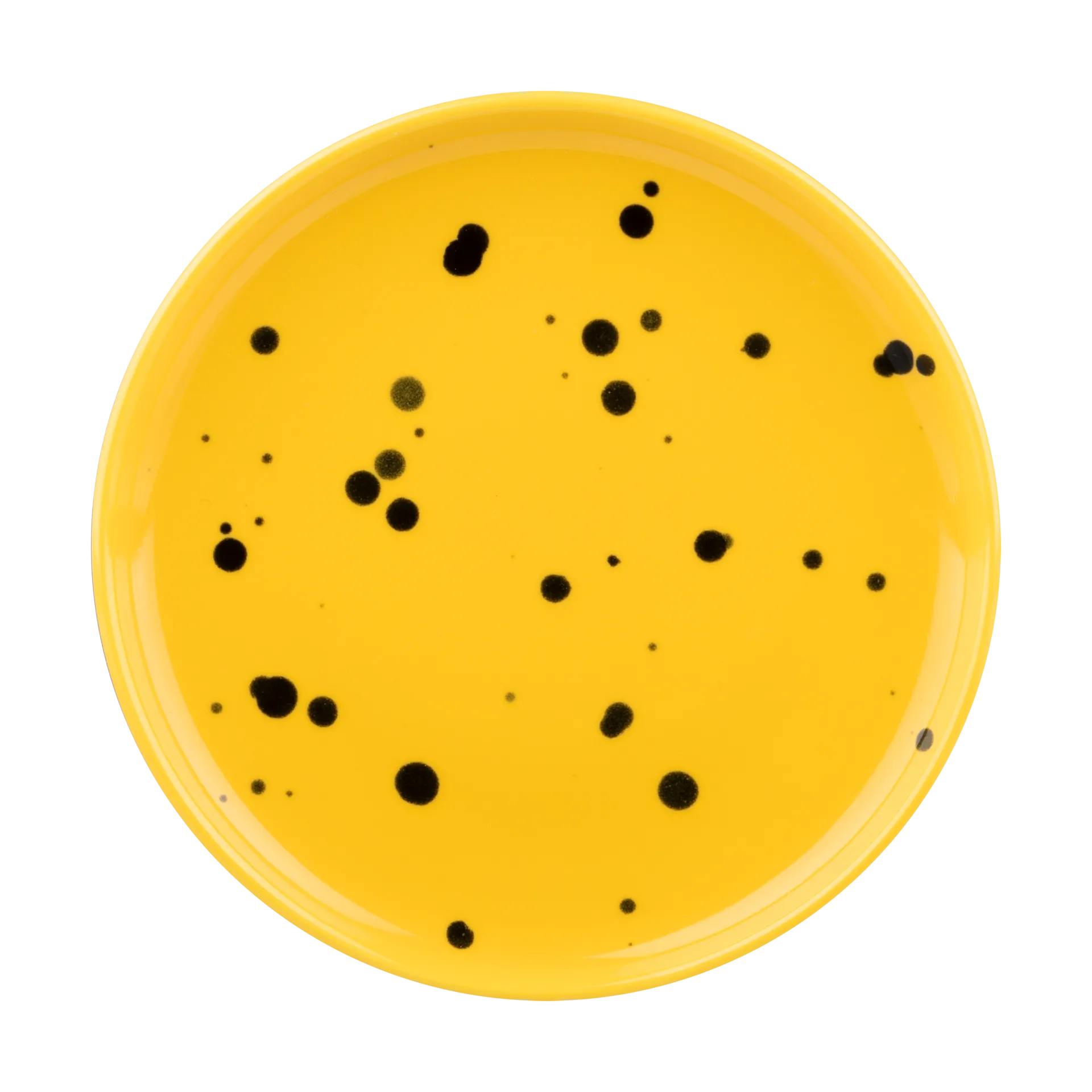 Oiva bord Ø13,5 cm, Yellow-black Marimekko