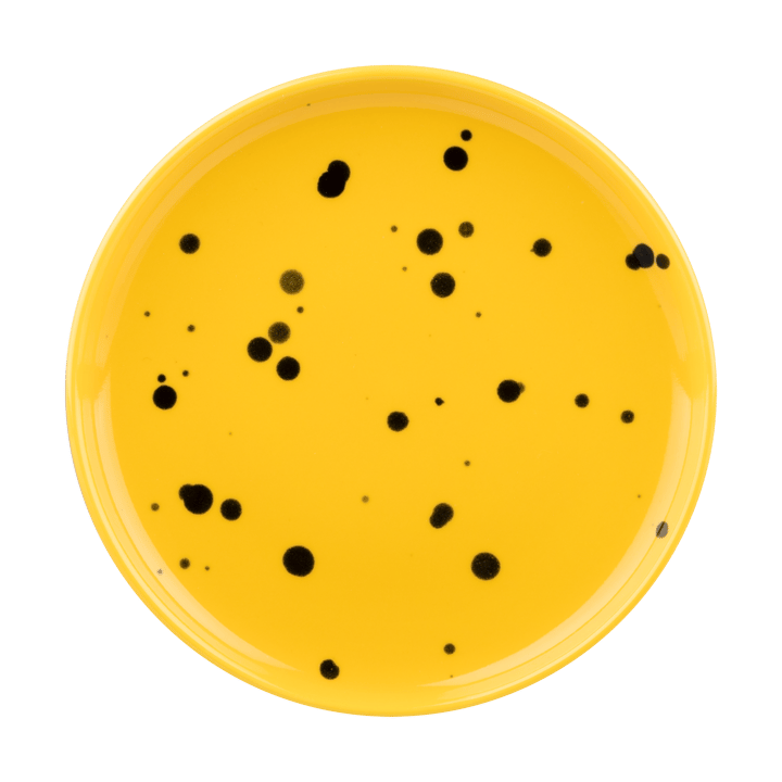 Oiva bord Ø13,5 cm - Yellow-black - Marimekko