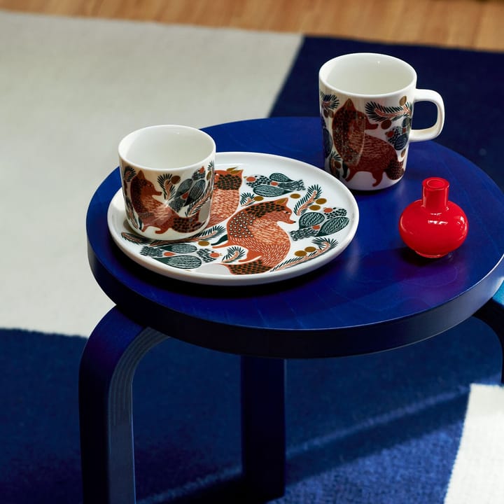 Oiva Ketunmarja mok 25 cl, White-brown-dark green Marimekko