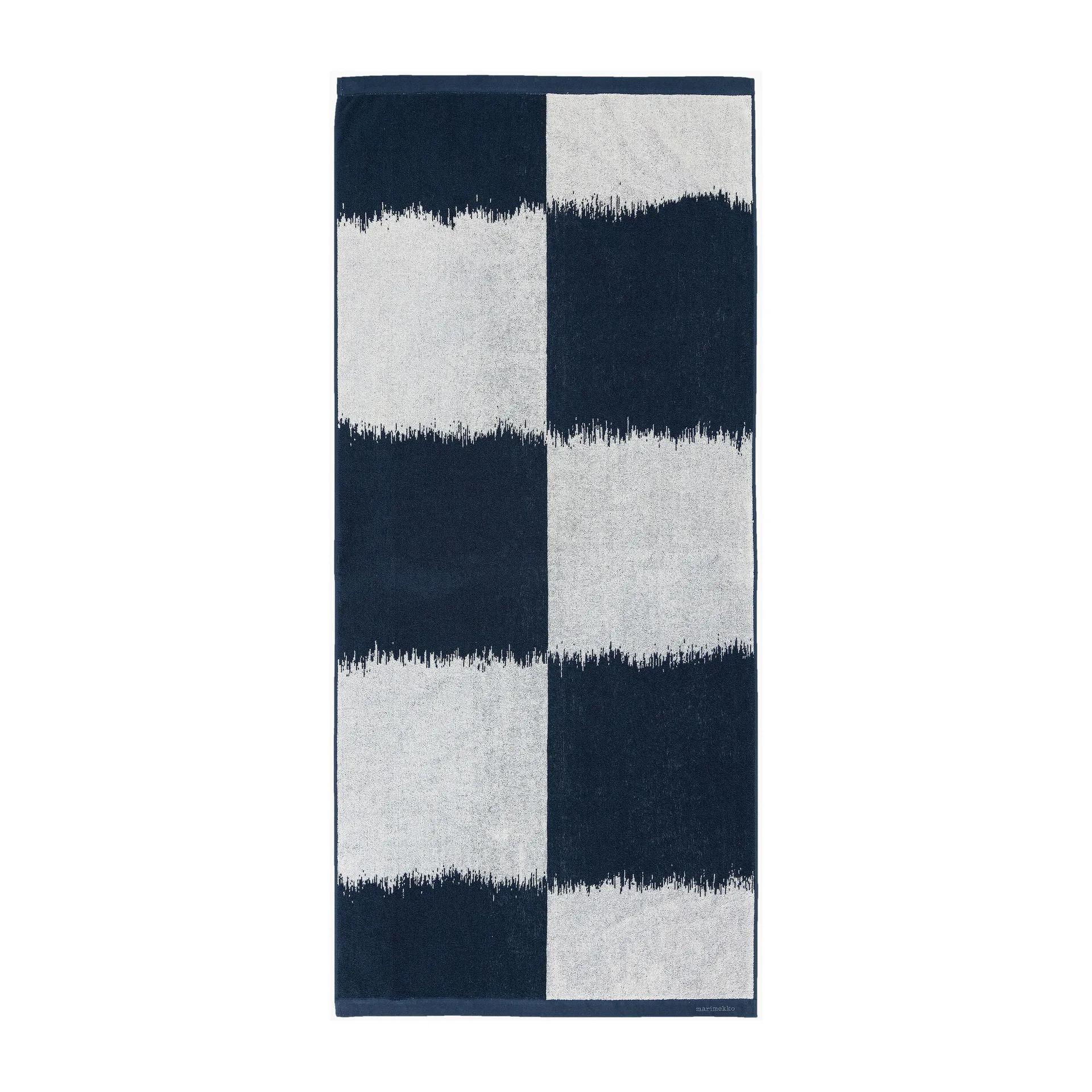 Ostjakki handdoek dark blue-off white, 70x150 cm Marimekko