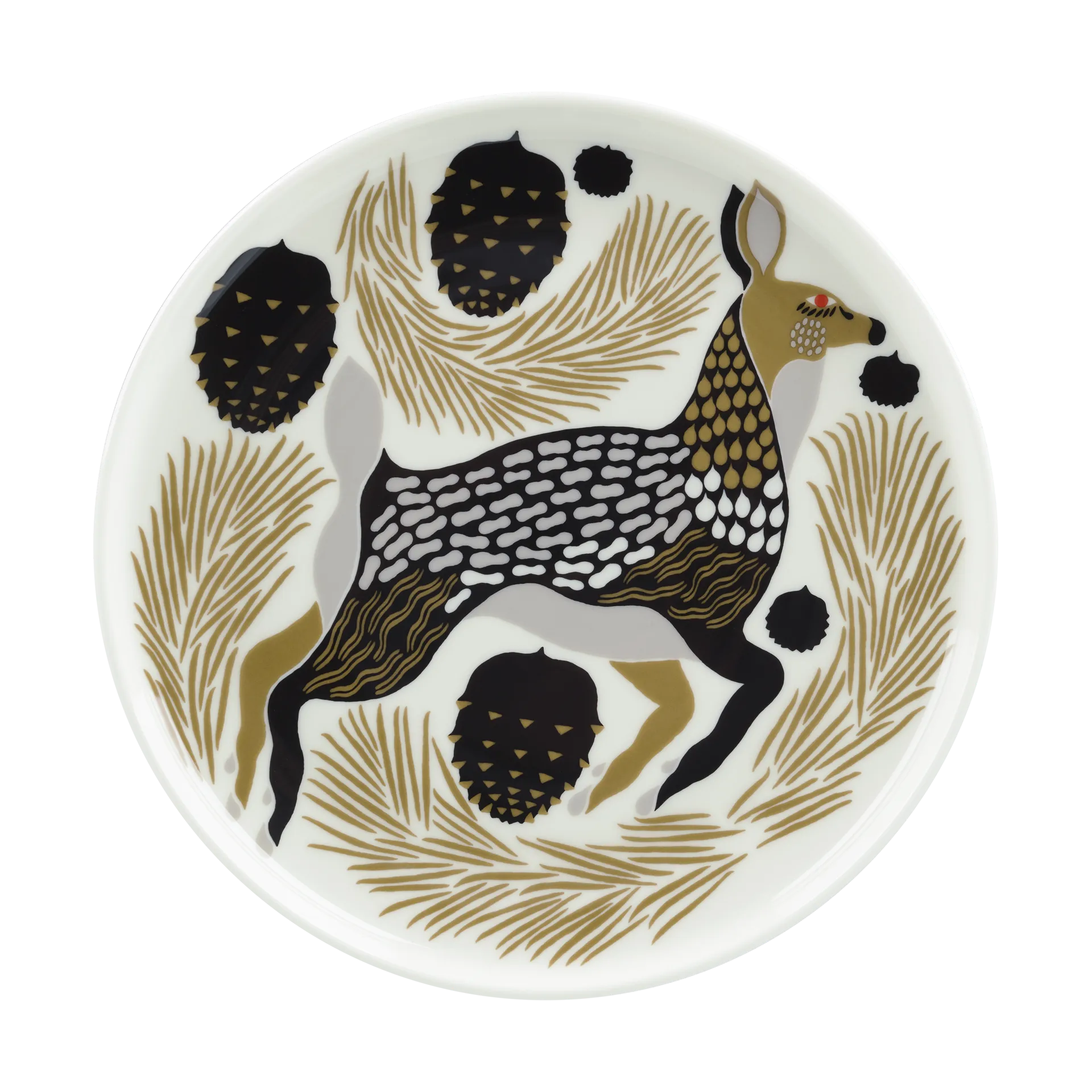 Peura bord Ø20 cm, White-coal-mud-light grey Marimekko