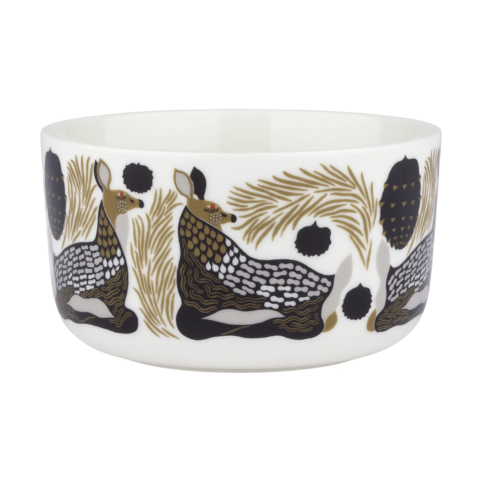 Peura kom 5 dl, White-coal-mud-light grey Marimekko