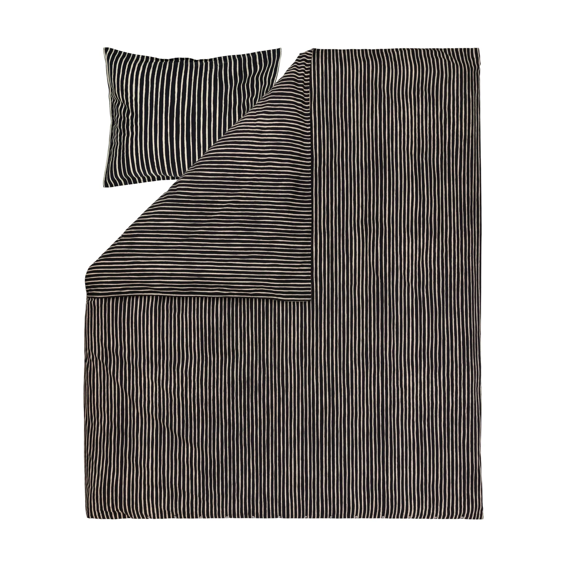 Piccolo dekbedovertrek 240x220 cm, Black-off white Marimekko