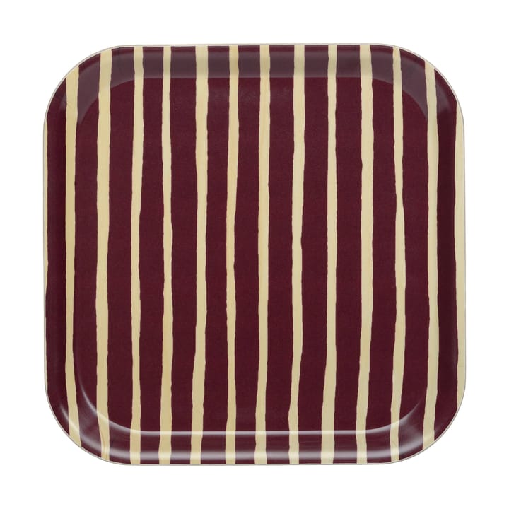 Piccolo dienblad 20x20 cm - Bordeaux - Marimekko