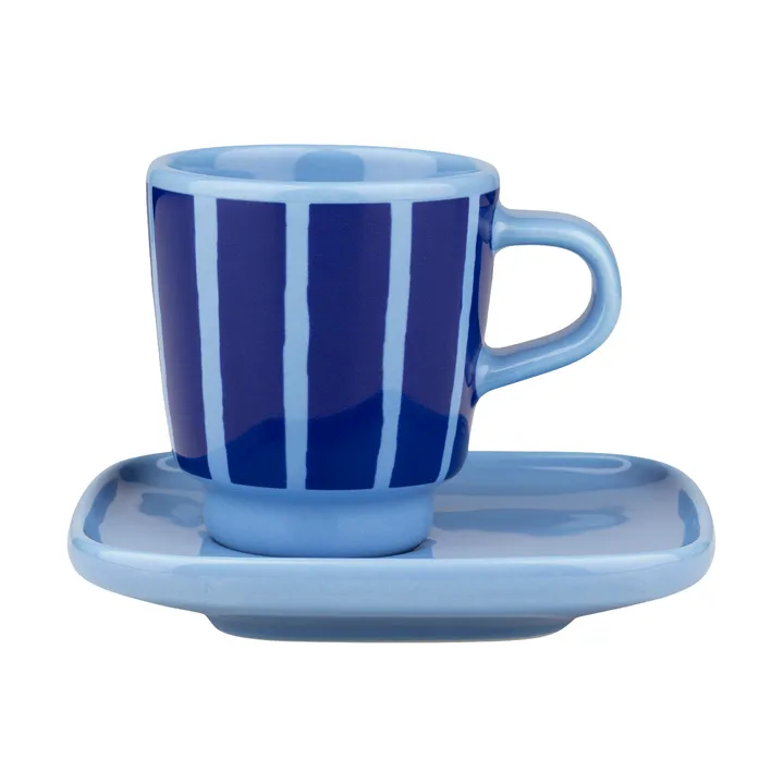 Piccolo espresso kopje met schotel - Light blue-blue, 5 cl - Marimekko