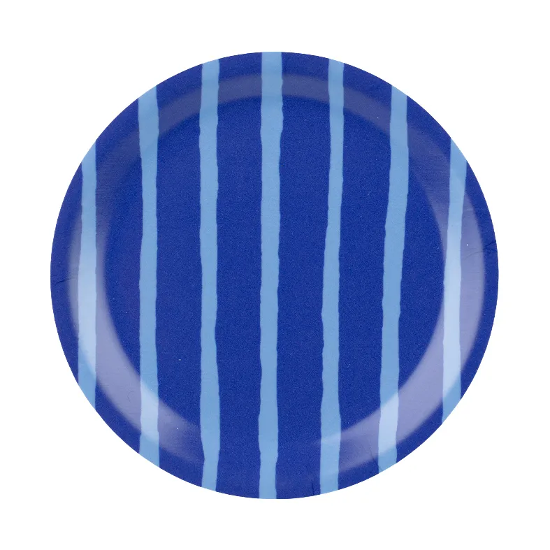 Piccolo glazen onderzetter, Light blue-blue, Ø11 cm Marimekko