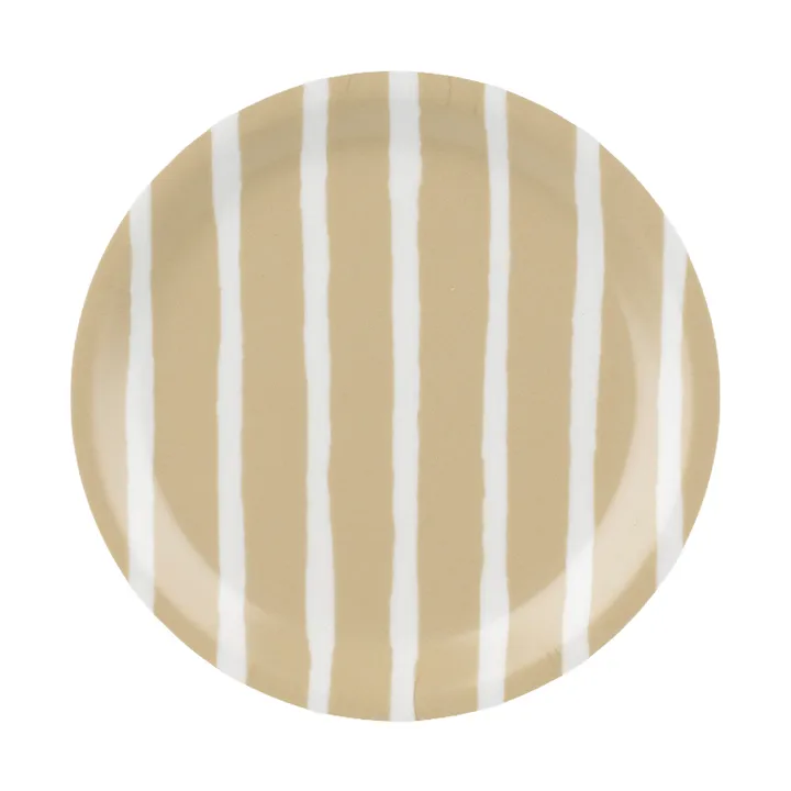 Piccolo glazen onderzetter - White, sand Ø11 cm - Marimekko