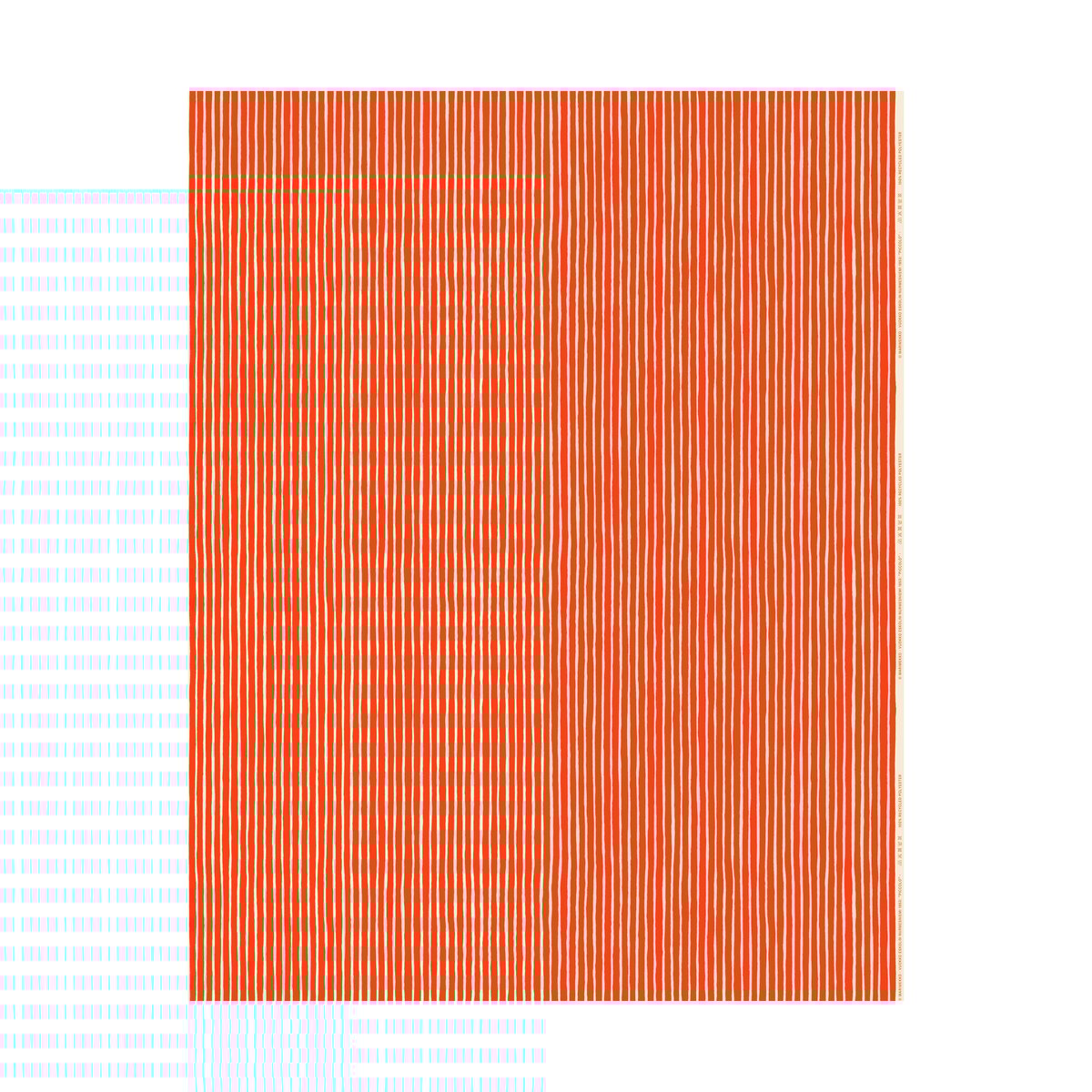 Marimekko Piccolo stof voor buitengebruik Offwhite-tomato red