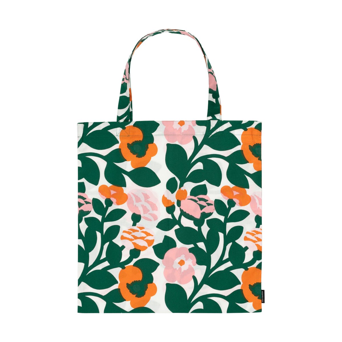 Marimekko Pieni green green tas 44x43 cm Groen-oranje