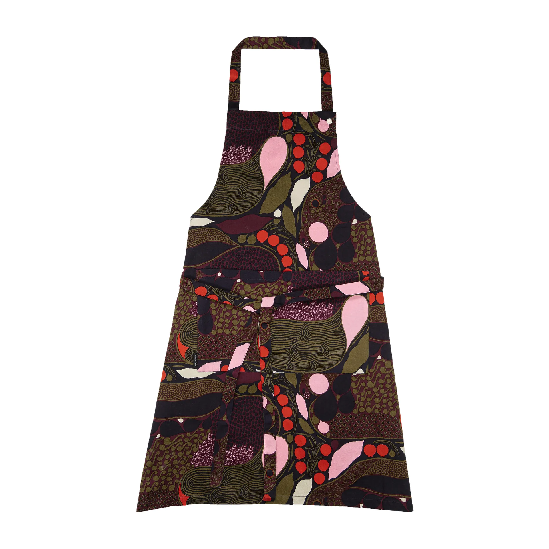 Pieni Rusakko schort, Roze-bruin Marimekko