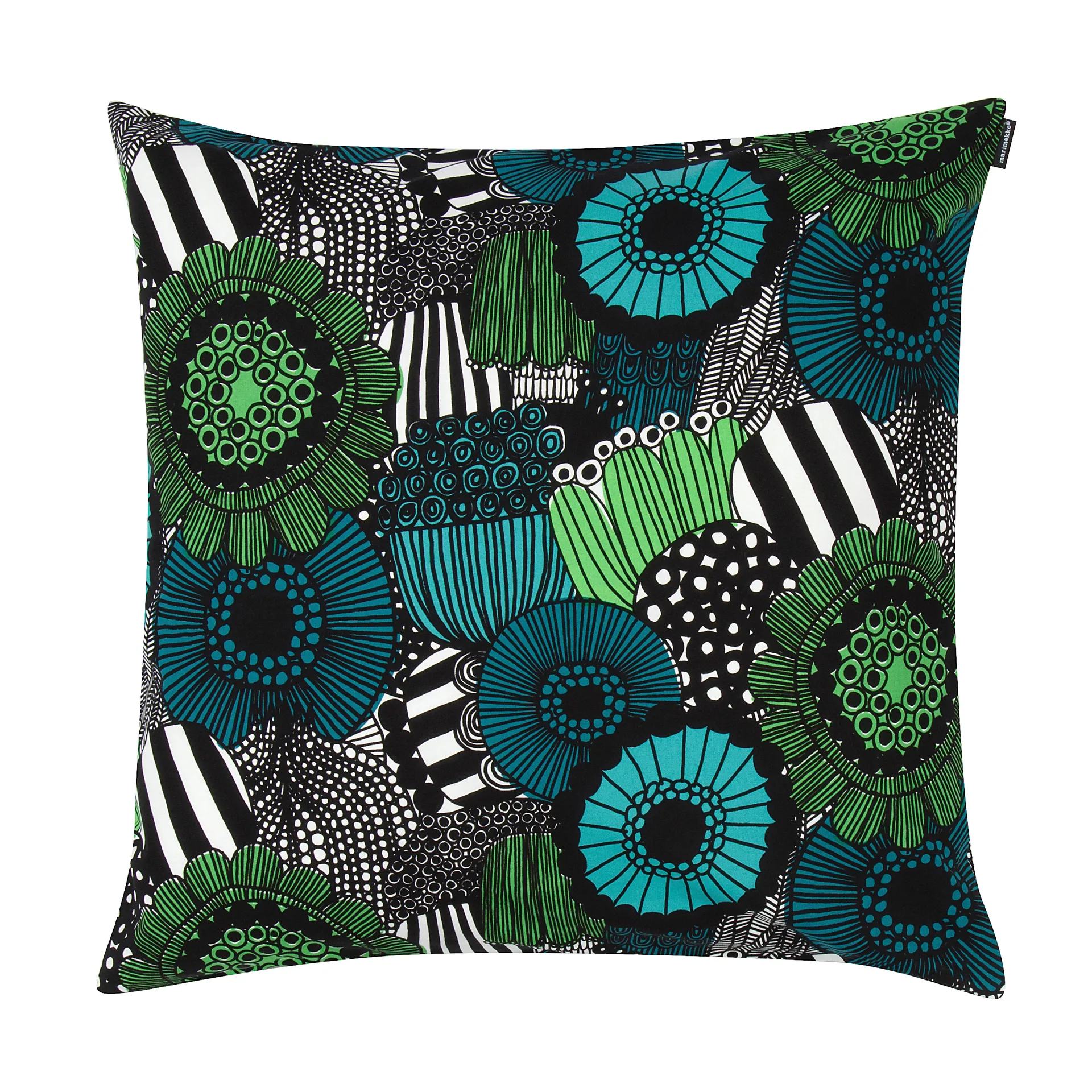Pieni Siirtolapuutarha kussenhoes 50 x 50 cm., blauw-groen (Finland 100 jaar) Marimekko