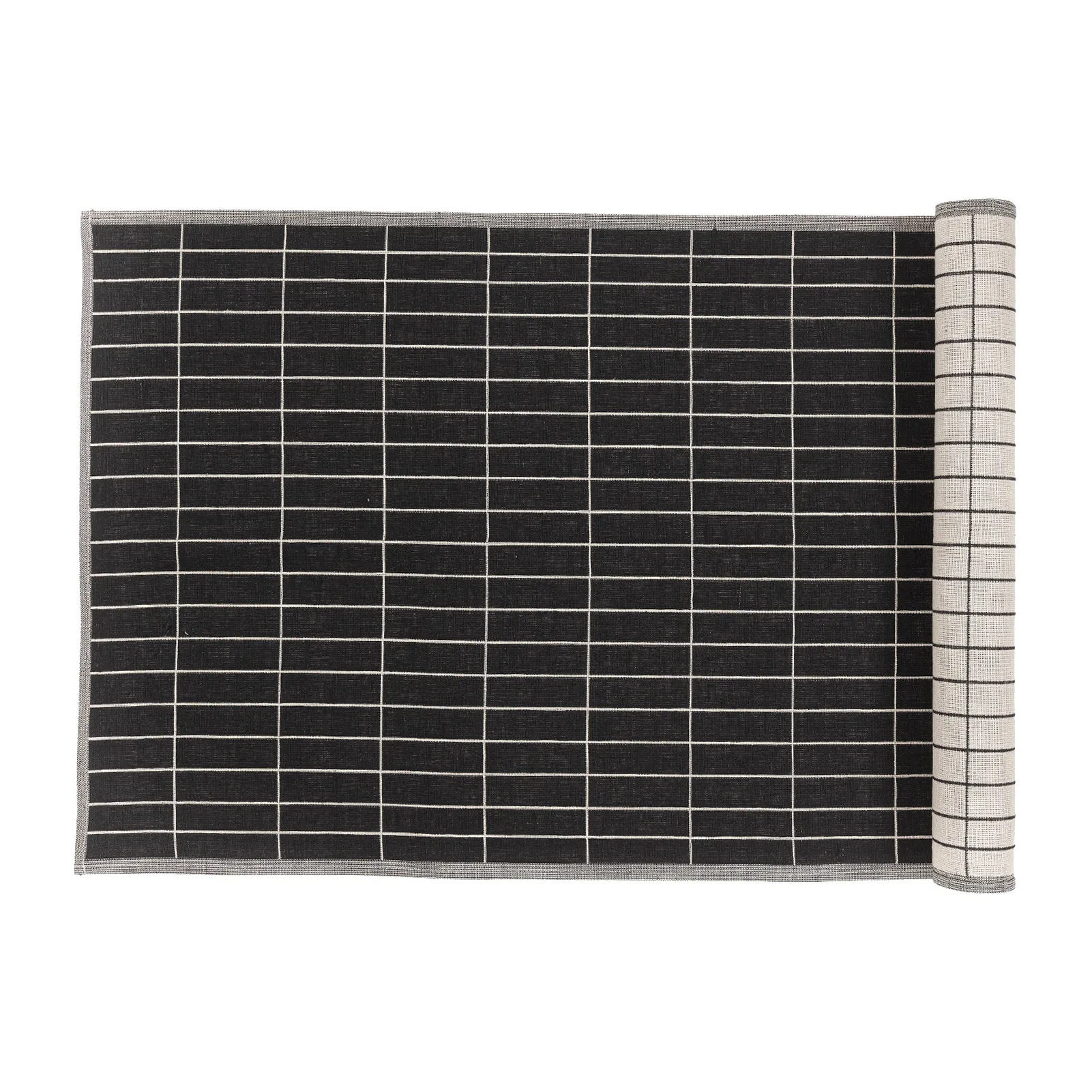 Pieni Tiiliskivi tafelloper 47x150 cm, charcoal-beige Marimekko