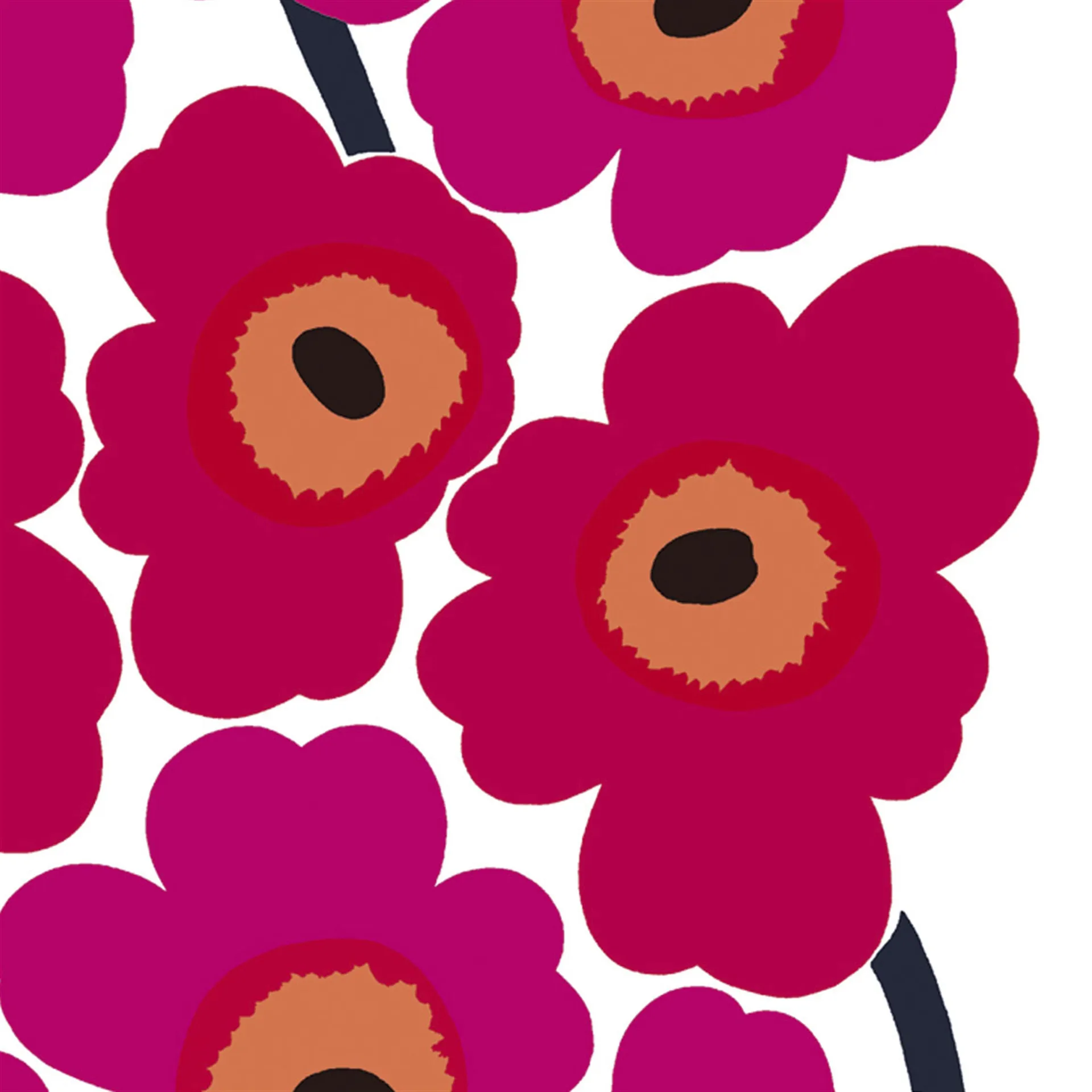 Pieni Unikko gecoat tafelzeil, rood Marimekko