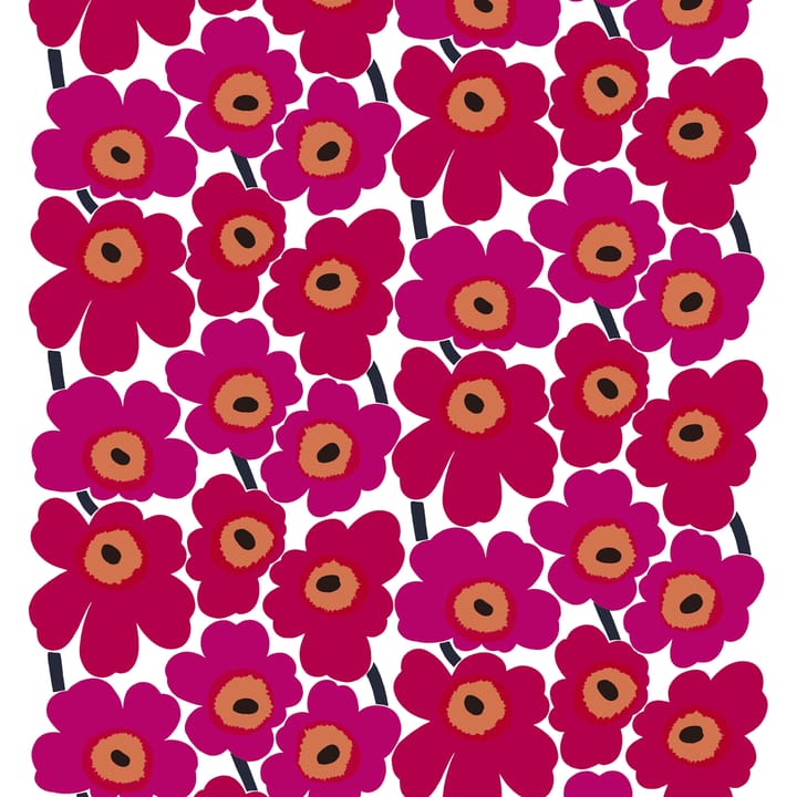 Pieni Unikko gewaxte stof - rood - Marimekko