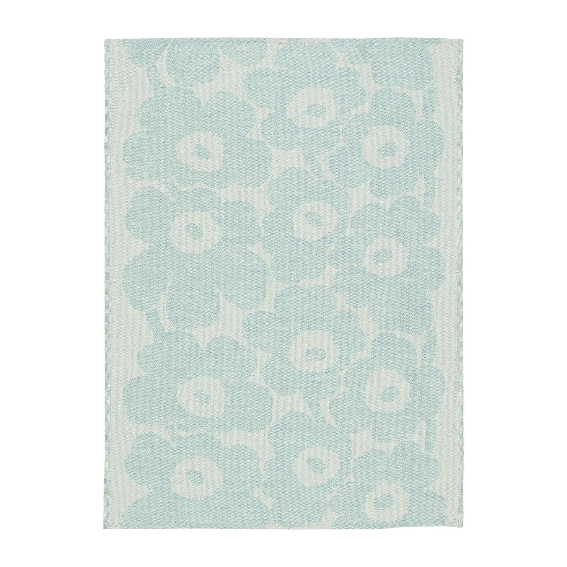Pieni Unikko keukenhanddoek katoen-linnen 50x70 cm, Off white-light blue Marimekko