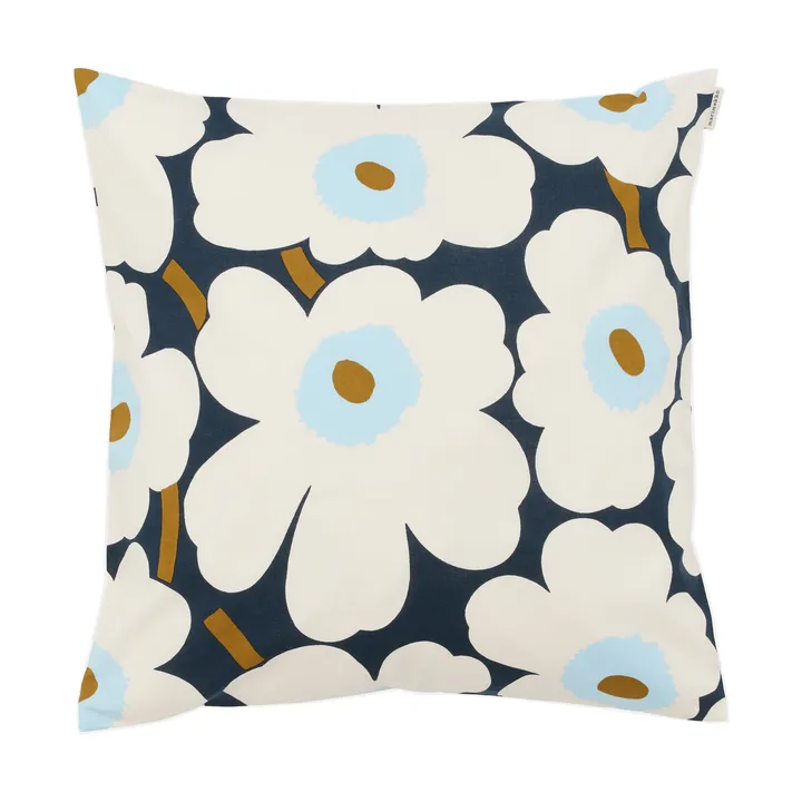Pieni Unikko kussenhoes 50x50 cm - Blueberry-white-cold blue - Marimekko