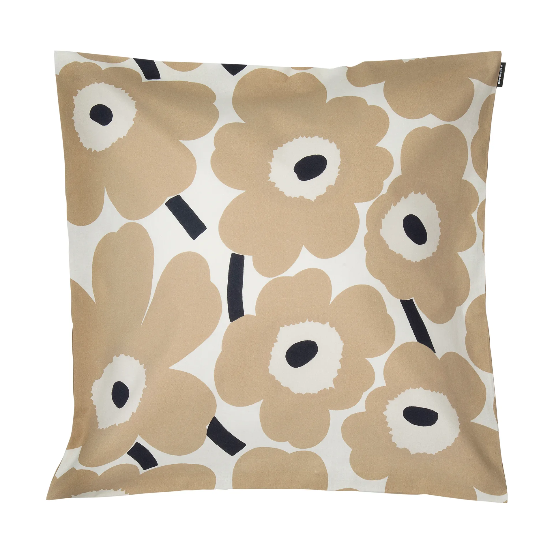 Pieni Unikko kussenhoes 50x50 cm, Off white-beige-donkerblauw Marimekko
