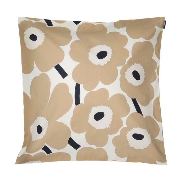 Pieni Unikko kussenhoes 50x50 cm - Off white-beige-donkerblauw - Marimekko