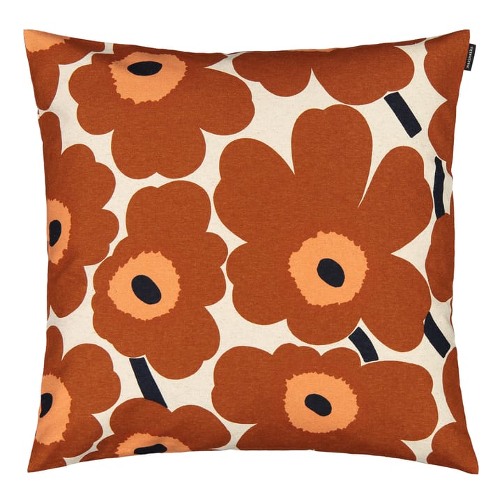 Pieni Unikko kussenhoes katoen-linnen 50x50 cm, Beige-bruin Marimekko