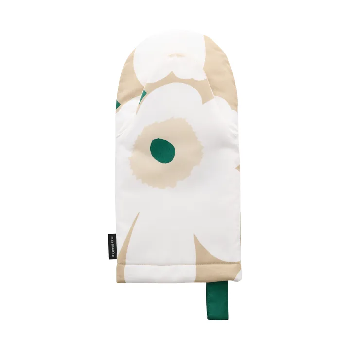 Pieni Unikko ovenwant - Sand-white-hay-emerald - Marimekko