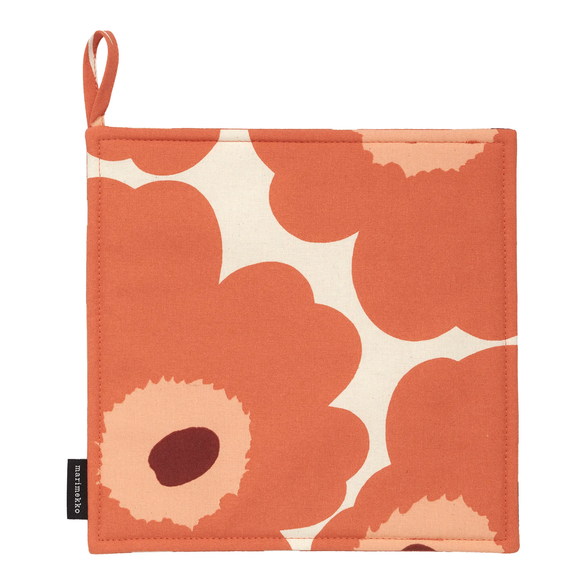 Pieni Unikko pannenlap 21,5x21,5 cm, Beige-oranje-bruin Marimekko