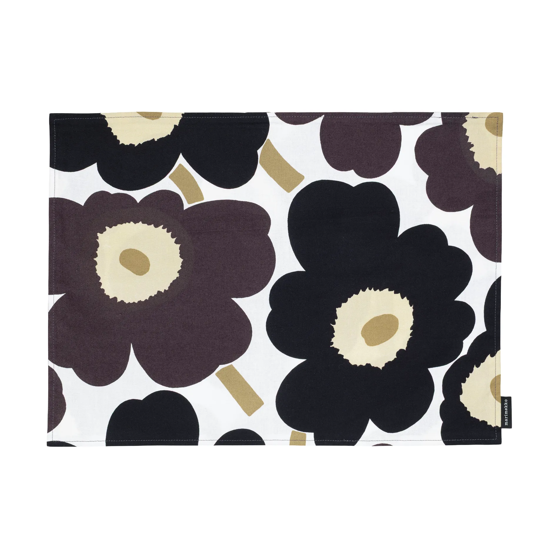 Pieni unikko placemat acryl, White-dark grey-beige Marimekko
