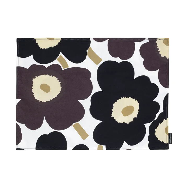 Pieni unikko placemat acryl - White-dark grey-beige - Marimekko