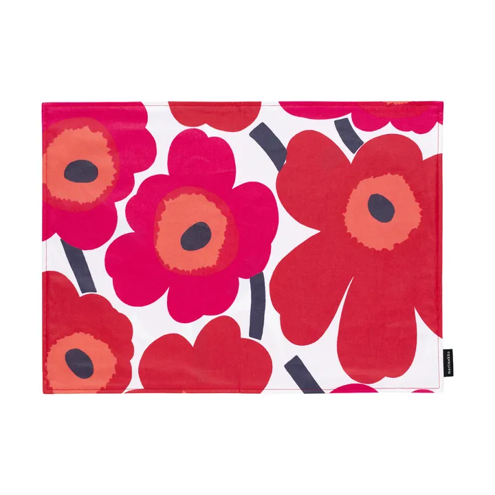 Pieni unikko placemat acryl - White-red - Marimekko