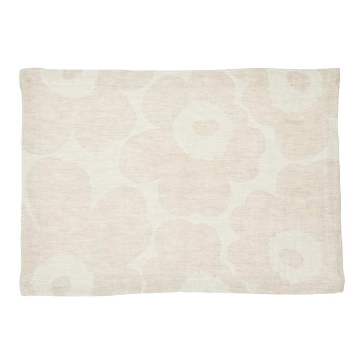 Pieni Unikko placemat linnen - Beige-wit-zwart - Marimekko