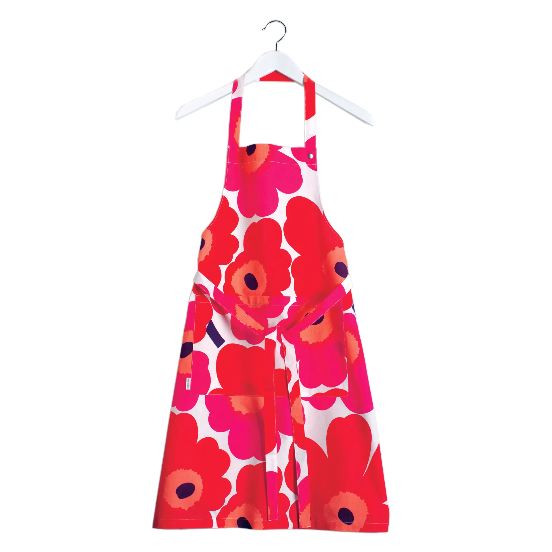 Pieni Unikko schort, Rood-wit Marimekko