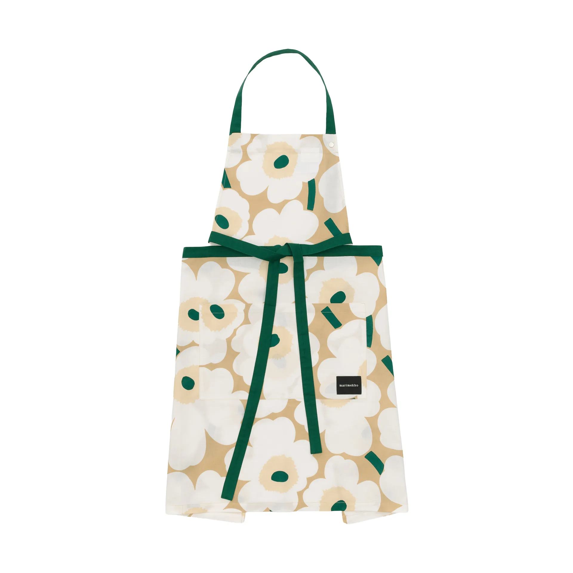 Pieni Unikko schort, Sand-white-hay-emerald Marimekko
