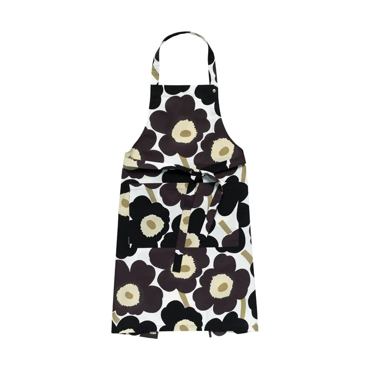 Pieni Unikko schort - White-dark grey-beige - Marimekko
