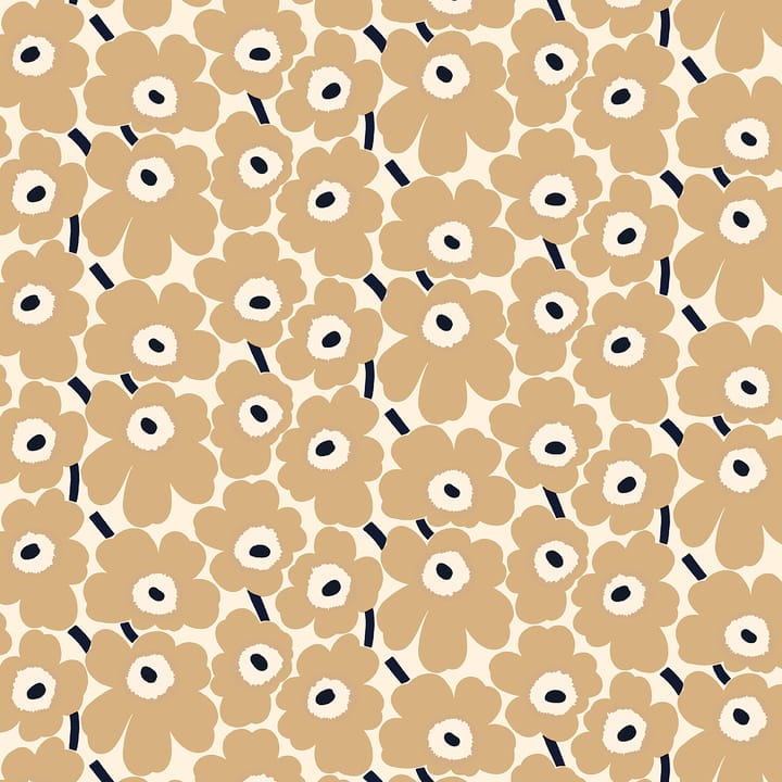 Pieni Unikko stof kartoen - Natuurwit-beige-donkerblauw - Marimekko