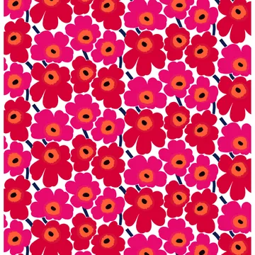 Pieni Unikko stof katoen - rood - Marimekko