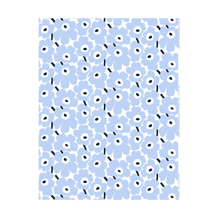 Pieni Unikko stof katoen - White-light blue-dark blue - Marimekko