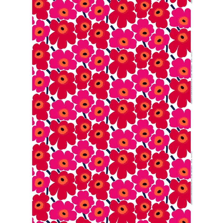 Pieni Unikko stof - rood - Marimekko