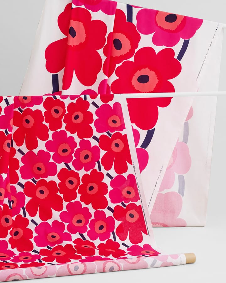 Pieni Unikko stof - rood - Marimekko