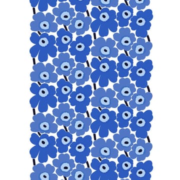 Pieni Unikko stof - wit-blauw - Marimekko