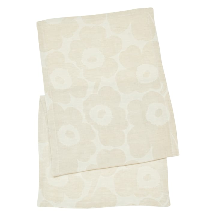 Pieni Unikko tafelloper beige-zwart-wit, 47x150 cm Marimekko