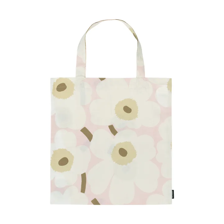 Pieni Unikko tas 44x43 cm - Pink-off white-sand - Marimekko