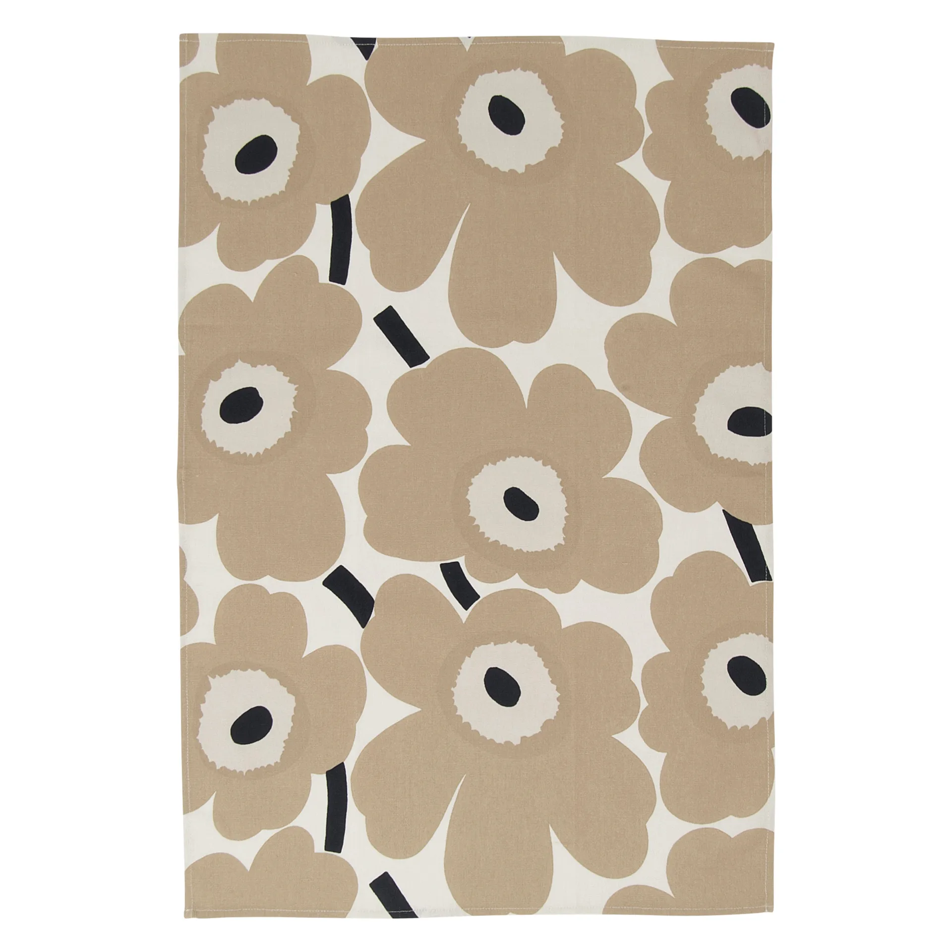 Pieni Unikko theedoek, Off white-beige-blauw Marimekko