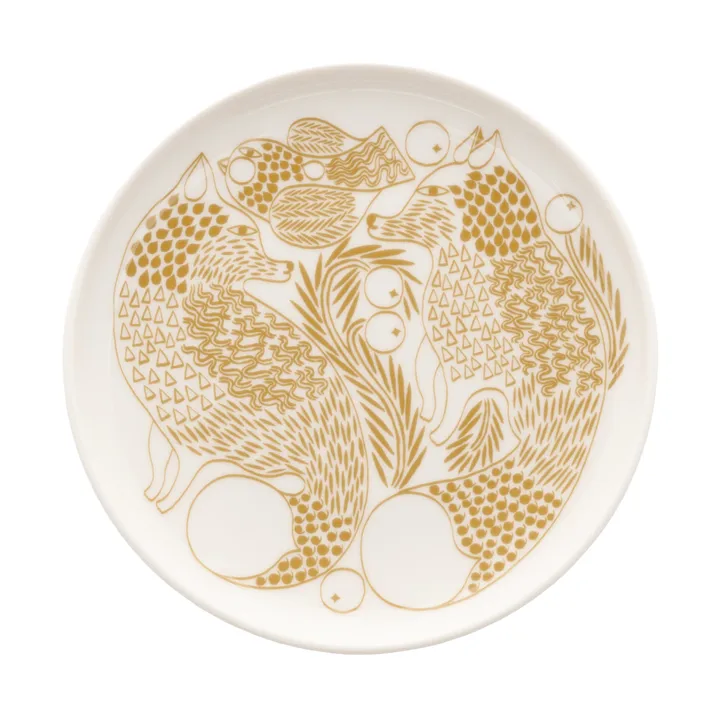 Piirto Ketunmarja dessertbord - White-bronze bruin, Ø13,5 cm - Marimekko