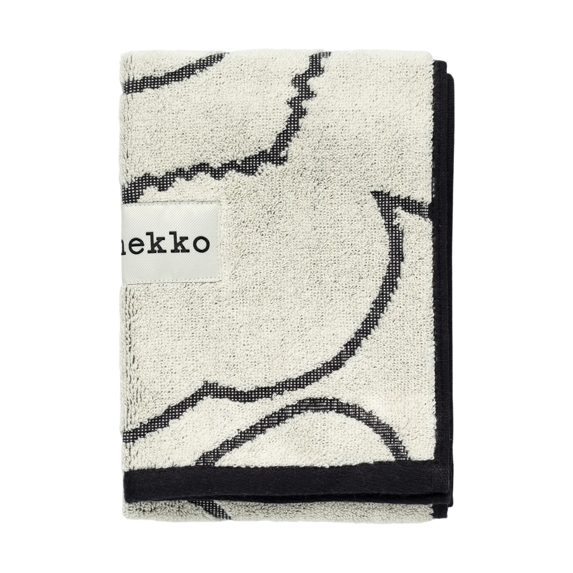 Piirto Unikko gastenhanddoek 30x50 cm, Ivory-black Marimekko