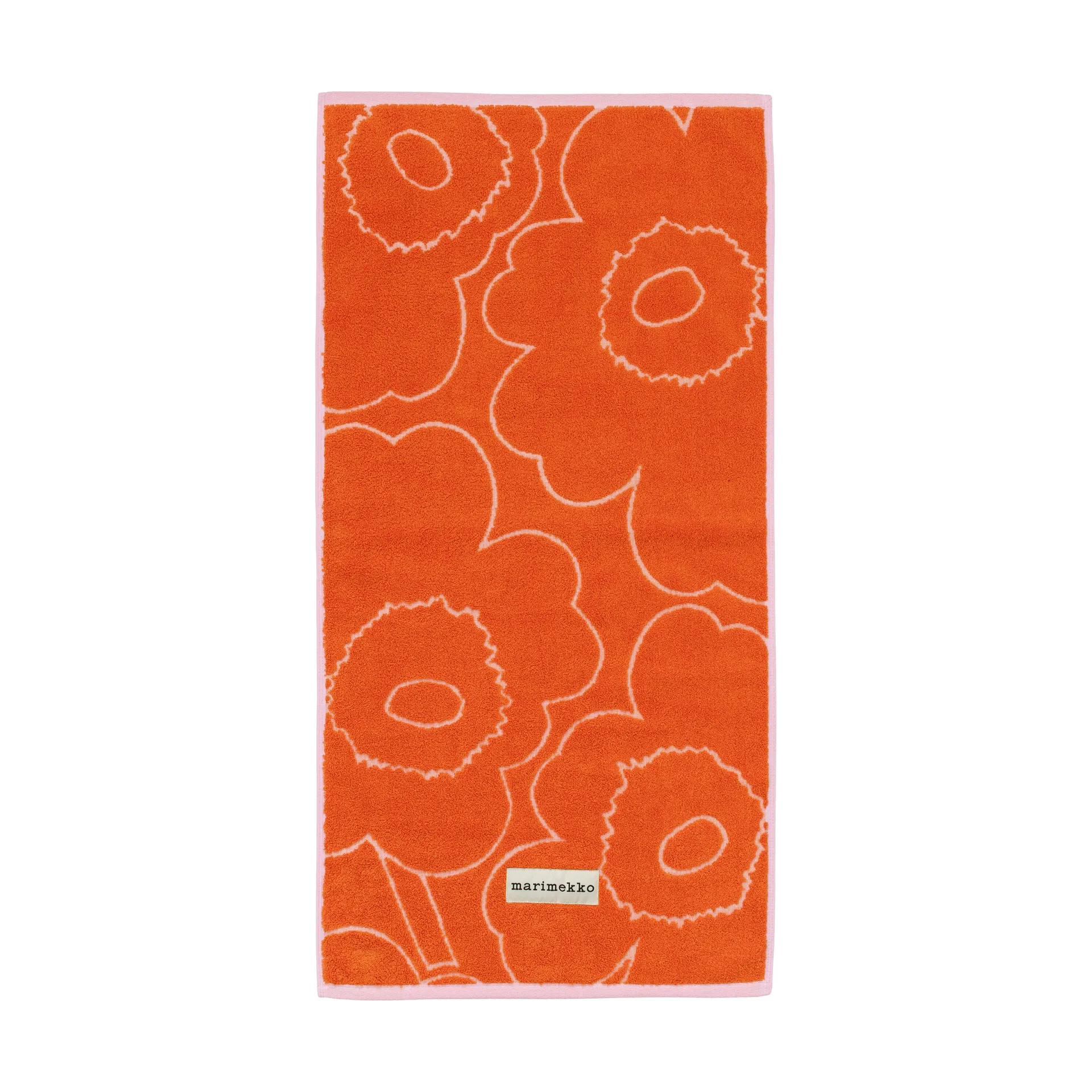 Piirto Unikko handdoek 50x100 cm, Burnt orange-pink Marimekko
