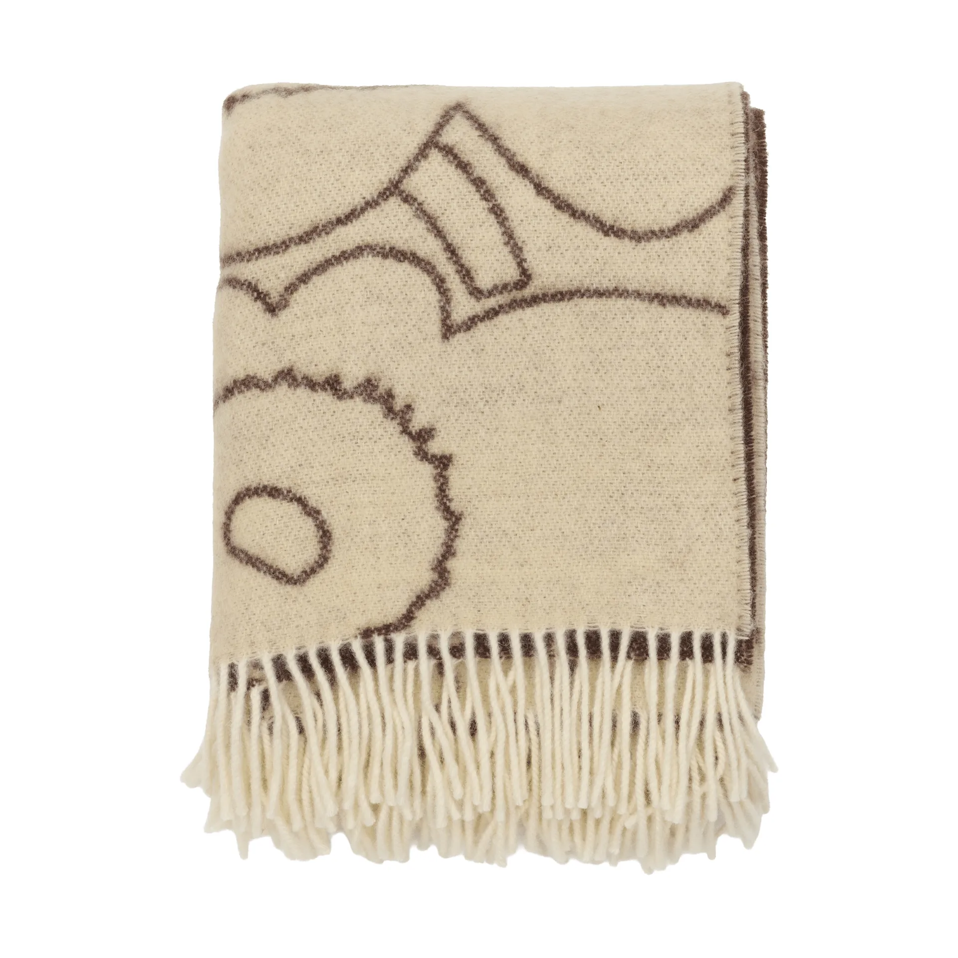 Piirto Unikko plaid 130x170 cm, Off white-muisgrijs Marimekko