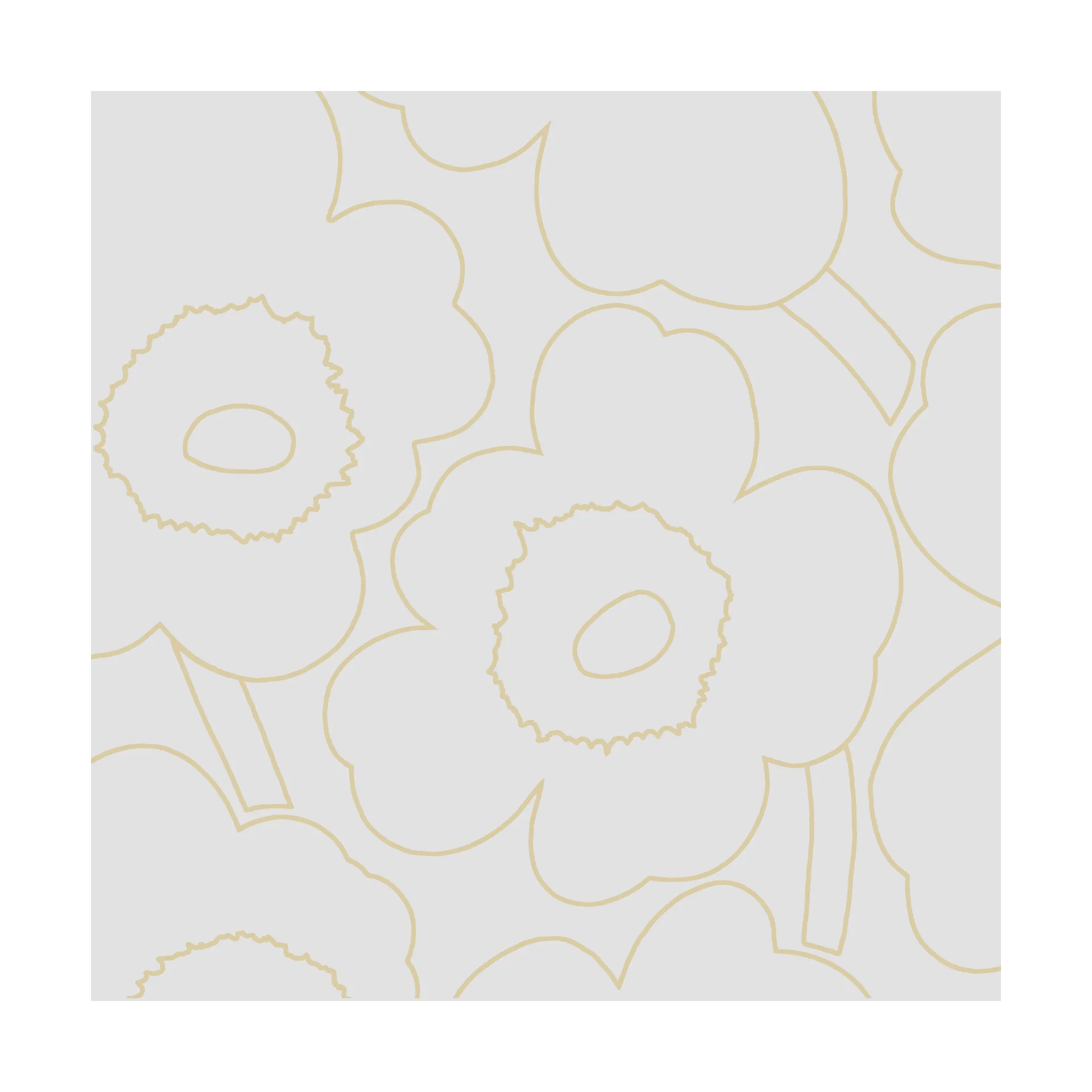 Piirto Unikko servet 33x33 cm 20-pack, Cream Gold Marimekko