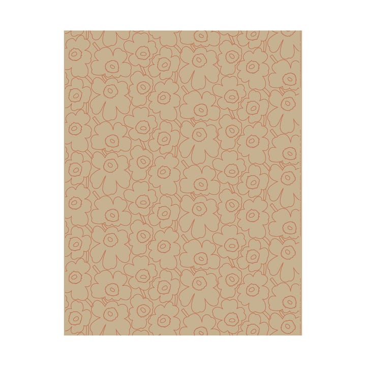 Piirto Unikko stof katoen-linnen - Linen-l. terracotta - Marimekko