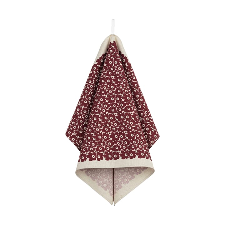 Pikkuinen Unikko keukendoek 47x70 cm - Linnen-bordeaux - Marimekko